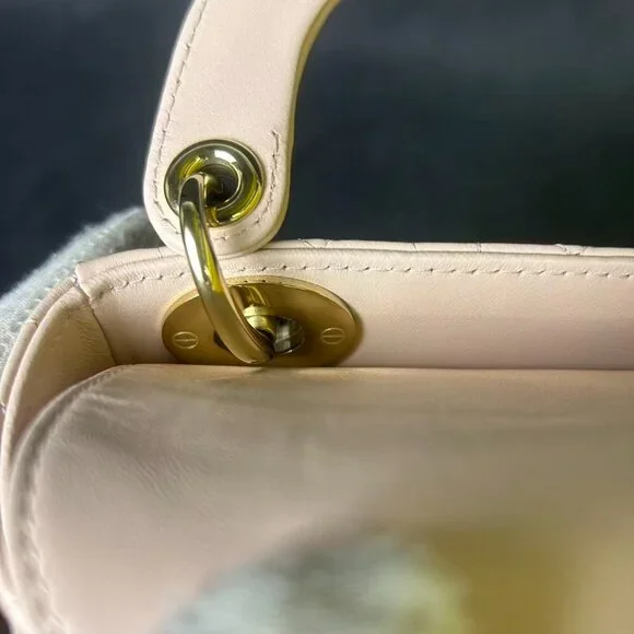 Lady Dior Mini Bag – Beige Lambskin with Gold Hardware - Picture 13 of 16